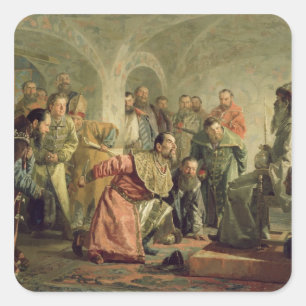 Oprichnina bij de rechtbank van Ivan IV Vierkante Sticker
