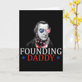 Oprichter Daddy Patrick Henry 4 juli Kaart (Gele Bloem)