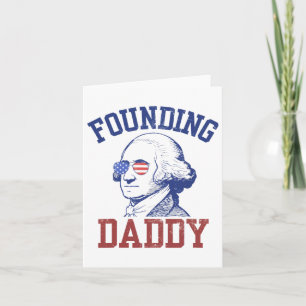 Oprichter George Washington Grappig 4 juli Kaart