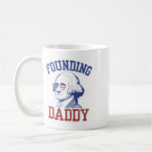Oprichter George Washington Grappig 4 juli Koffiemok (Links)