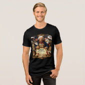 Oprichter Ondertekent Verklaring 250 Jaar Tri-Blend Shirt (Voorkant volledig)