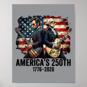 Oprichter Vader Abe Lincoln Speelt Gitaar 250e Poster