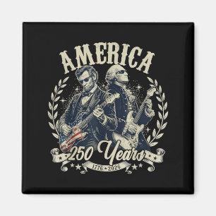 Oprichter van de VS Abe Lincoln speelt gitaar Magneet