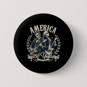 Oprichter van de VS Abe Lincoln speelt gitaar Ronde Button 5,7 Cm