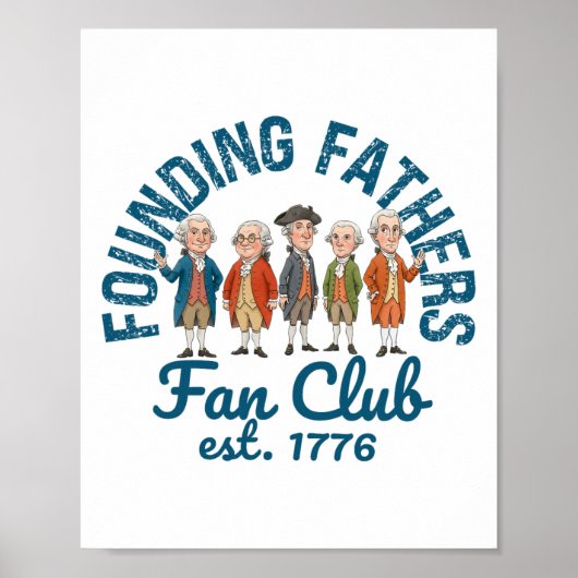 Oprichters Fanclub Grappige Geschiedenisleraar Poster (Voorkant)