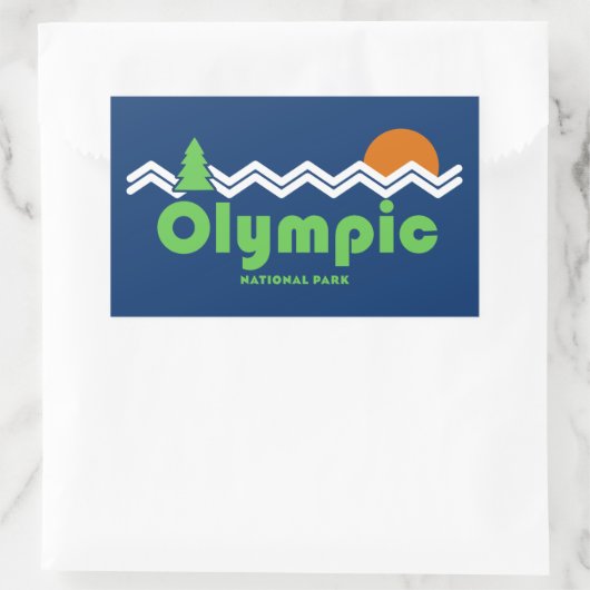 Oprichting Nationaal Park Retro Rechthoekige Sticker (Tas)