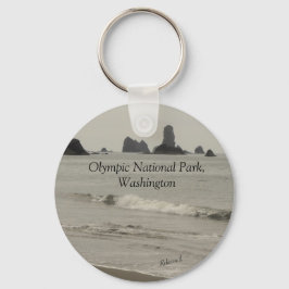 Oprichting Nationaal Park Washington Beach Foto Sleutelhanger