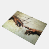 Oprichting van Adam - Hands Michelangelo 1475 - 15 Deurmat (Schuin)