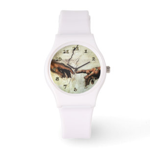 Oprichting van Adam - Hands Michelangelo 1475 - 15 Horloge