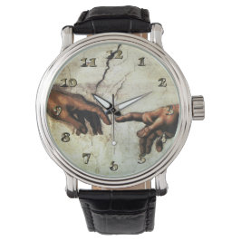 Oprichting van Adam - Hands Michelangelo 1475 - 15 Horloge