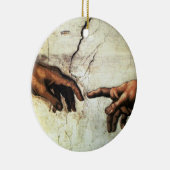 Oprichting van Adam - Hands Michelangelo 1475 - 15 Keramisch Ornament (Rechts)