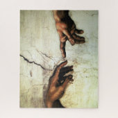 Oprichting van Adam - Hands Michelangelo 1475 - 15 Legpuzzel (Verticaal)