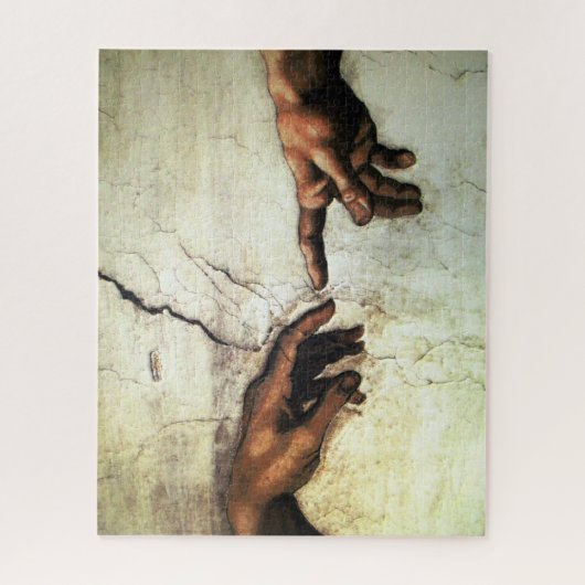 Oprichting van Adam - Hands Michelangelo 1475 - 15 Legpuzzel (Verticaal)