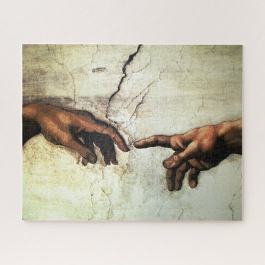 Oprichting van Adam - Hands Michelangelo 1475 - 15 Legpuzzel (Horizontaal)