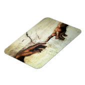 Oprichting van Adam - Hands Michelangelo 1475 - 15 Magneet (Linkerzijde)