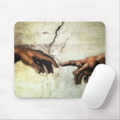 Oprichting van Adam - Hands Michelangelo 1475 - 15 Muismat (Met muis)