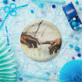 Oprichting van Adam - Hands Michelangelo 1475 - 15 Papieren Bordje (Feest)