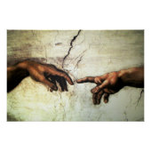 Oprichting van Adam - Hands Michelangelo 1475 - 15 Perfect Poster (Voorkant)