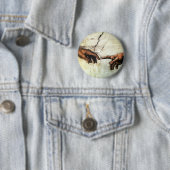 Oprichting van Adam - Hands Michelangelo 1475 - 15 Ronde Button 5,7 Cm (In situ)