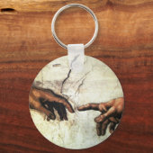 Oprichting van Adam - Hands Michelangelo 1475 - 15 Sleutelhanger (Voorkant)