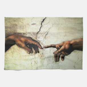 Oprichting van Adam - Hands Michelangelo 1475 - 15 Theedoek