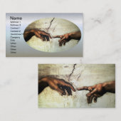 Oprichting van Adam - Hands Michelangelo 1475 - 15 Visitekaartje (Voorkant / Achterkant)