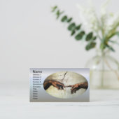 Oprichting van Adam - Hands Michelangelo 1475 - 15 Visitekaartje (Staand voorkant)