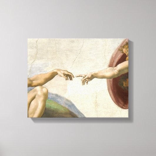 Oprichting van Adam Hands - Michelangelo Canvas Afdruk (Voorkant)