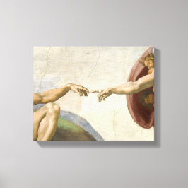Oprichting van Adam Hands - Michelangelo Canvas Afdruk