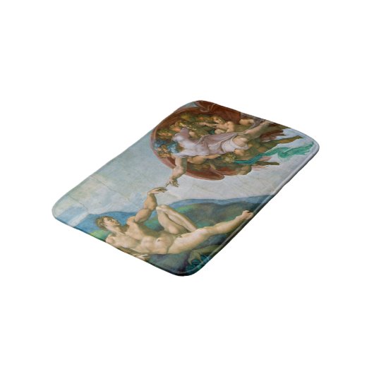 Oprichting van Adam - Michelangelo 1475 - 1564 Badmat (Gekanteld)