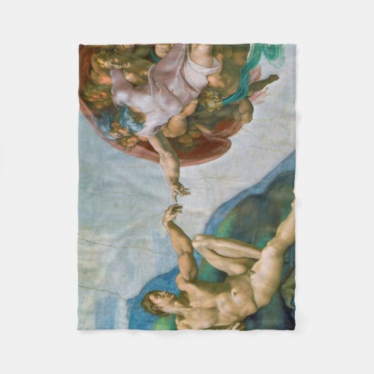 Oprichting van Adam - Michelangelo 1475 - 1564 Fleece Deken (Voorkant)