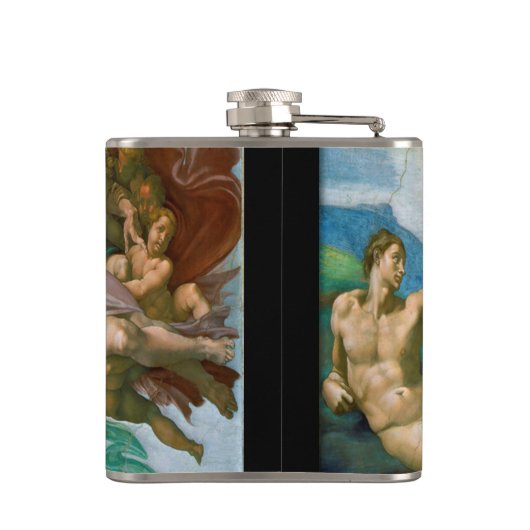 Oprichting van Adam - Michelangelo 1475 - 1564 Heupfles (Achterkant)