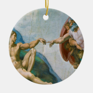Oprichting van Adam - Michelangelo 1475 - 1564 Keramisch Ornament