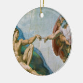 Oprichting van Adam - Michelangelo 1475 - 1564 Keramisch Ornament (Links)
