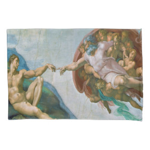 Oprichting van Adam - Michelangelo 1475 - 1564 Kussensloop