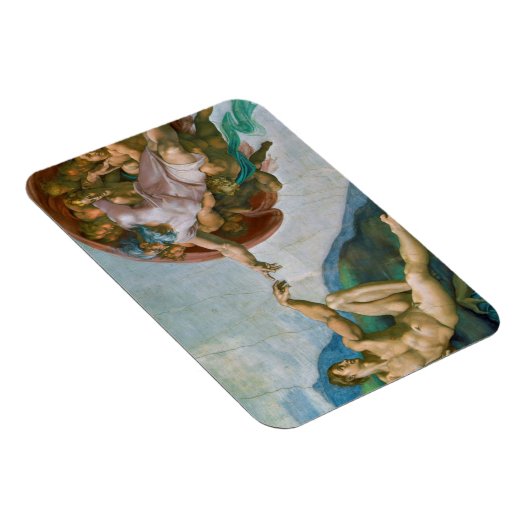 Oprichting van Adam - Michelangelo 1475 - 1564 Magneet (Rechterzijde)