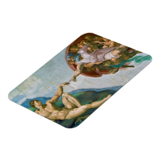 Oprichting van Adam - Michelangelo 1475 - 1564 Magneet (Linkerzijde)