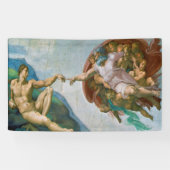Oprichting van Adam - Michelangelo 1475 - 1564 Spandoek (Horizontaal)