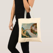 Oprichting van Adam - Michelangelo 1475 - 1564 Tote Bag (Voorkant (product))