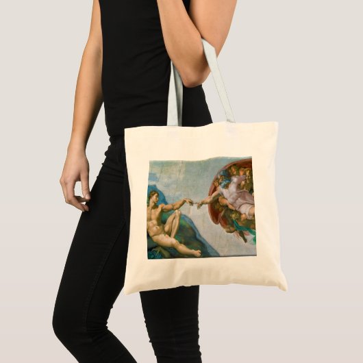 Oprichting van Adam - Michelangelo 1475 - 1564 Tote Bag (Voorkant (product))