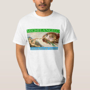 Oprichting van Adam - Michelangelo, Sixtijnse Kape T-shirt