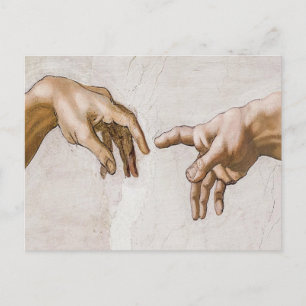 Oprichting van Adam Sistine Chapel - Michelangelo Briefkaart