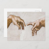 Oprichting van Adam Sistine Chapel - Michelangelo Briefkaart (Voorkant / Achterkant)