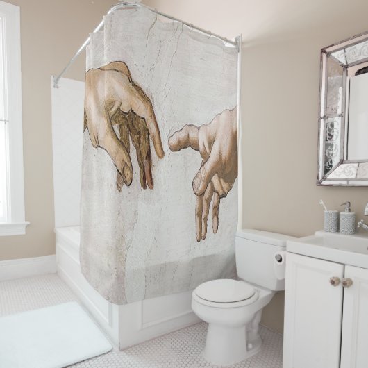 Oprichting van Adam Sistine Chapel - Michelangelo Douchegordijn (In situ)