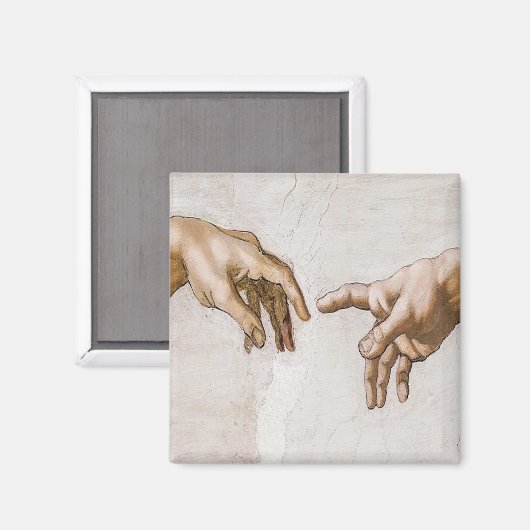 Oprichting van Adam Sistine Chapel - Michelangelo Magneet (Voorkant / Achterkant)