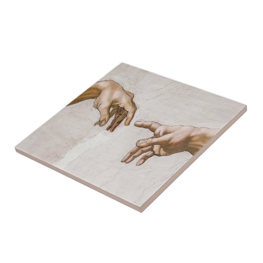 Oprichting van Adam Sistine Chapel - Michelangelo Tegeltje (Zijkant)