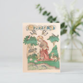 Oprichting van de wereld - Bijbelmiddeleeuwse manu Briefkaart (Staand voorkant)