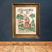 Oprichting van de wereld - Bijbelmiddeleeuwse manu Poster