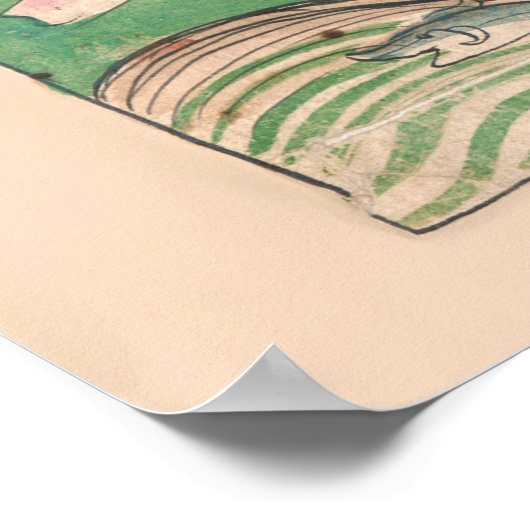 Oprichting van de wereld - Bijbelmiddeleeuwse manu Poster (Hoek)