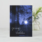 Oprichting van een 'sunset w Trees Blue Wedding In Kaart (Staand voorkant)